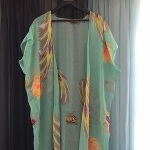 Sheer kimono style cardigan